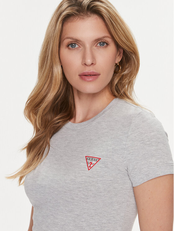 Guess Guess Tričko W2YI44 J1314 Sivá Slim Fit