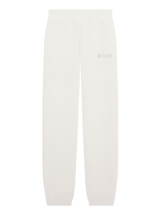 Guess Kids Guess Kids Kalhoty z materiálu 177109 Bílá Regular Fit