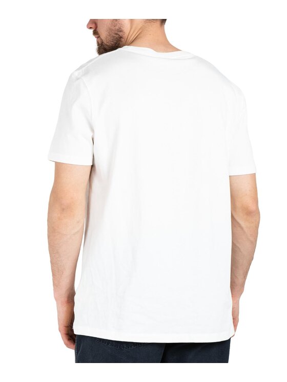Wrangler Wrangler T-Shirt W753EEW02 Biały Regular Fit