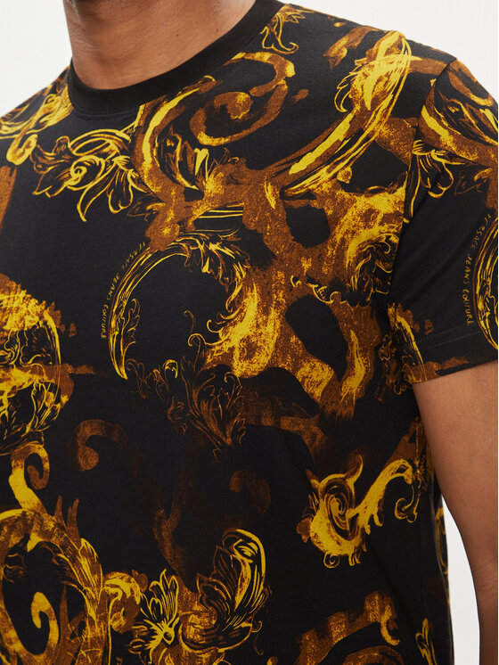 Versace Jeans Couture T-Shirt 76GAH6S0 Czarny Regular Fit