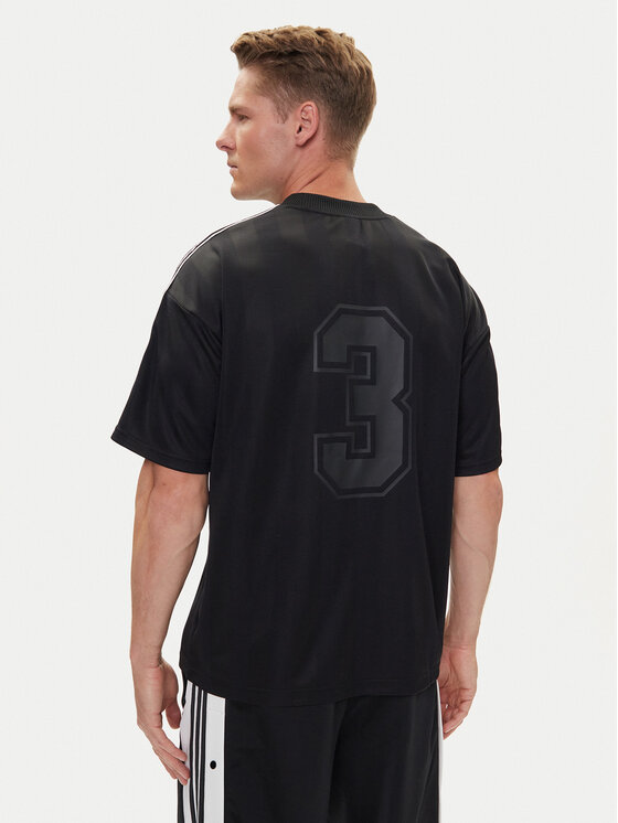 adidas adidas Majica 90s Stripe JX3068 Črna Regular Fit