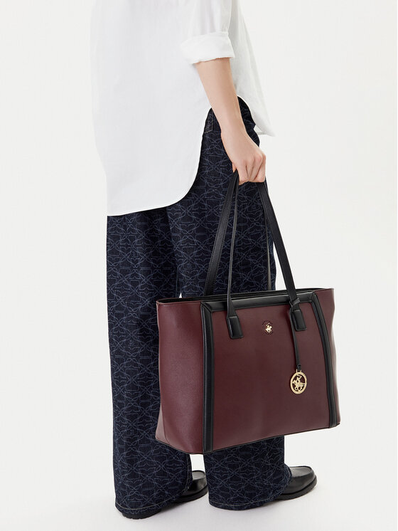 Beverly Hills Polo Club Beverly Hills Polo Club Ročna torba C-BHPC-L-007-08 Bordo rdeča