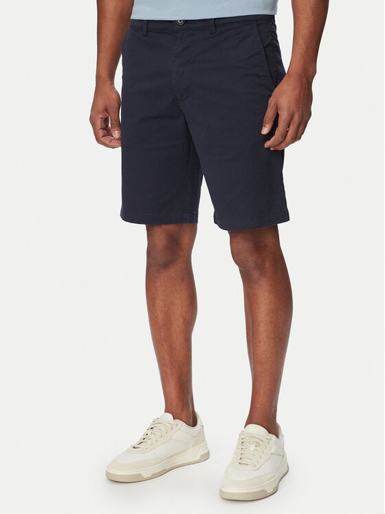 BOSS Szorty materiałowe Chino 50559292 Granatowy Slim Fit