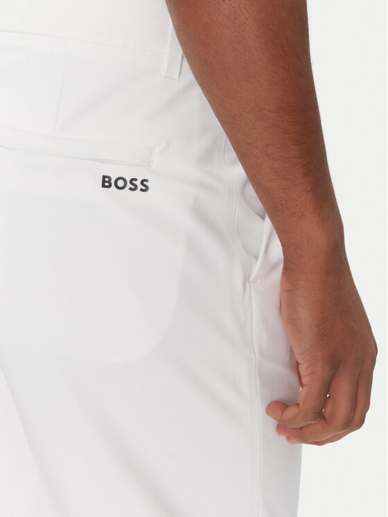 BOSS BOSS Bavlnené nohavice T_Commuter-Slim 50534303 Biela Slim Fit