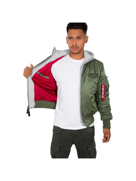 Alpha Industries Alpha Industries Bundy bomber AI.183110-01-5XL Zelená Slim Fit