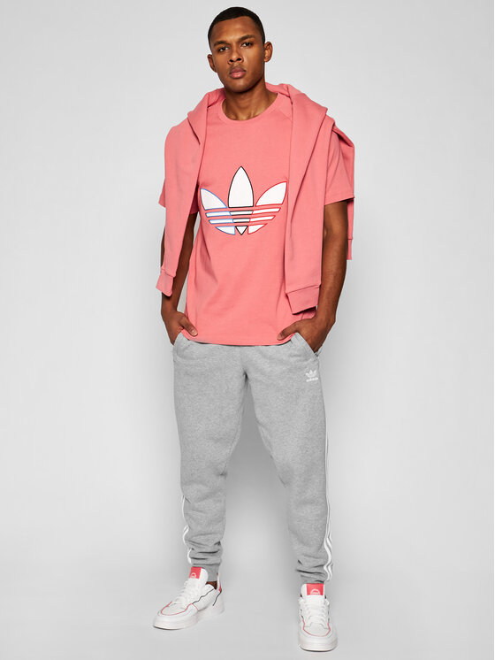 adidas Marškinėliai Tricol Tee GQ8916 Rožinė Regular Fit • Modivo.lt