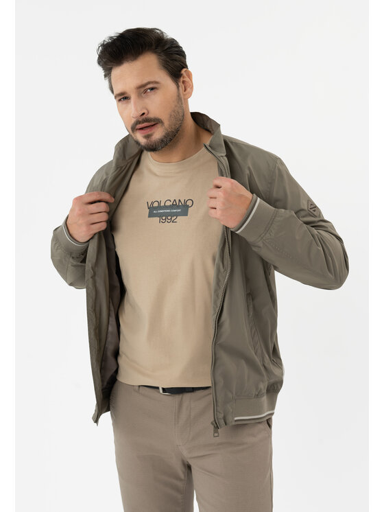 Volcano Volcano T-Shirt T-CALVI Beżowy Regular Fit