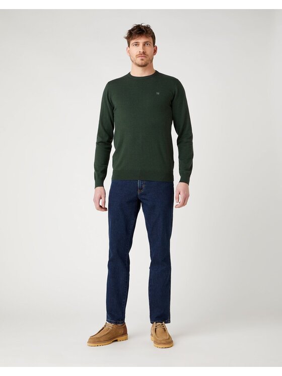 Wrangler Wrangler Maglione CREW KNIT Verde Regular Fit