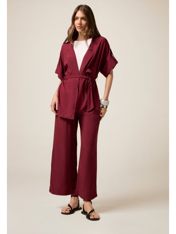 Oltre Oltre Koszula 5211J000773N016 Bordowy Baggy Fit