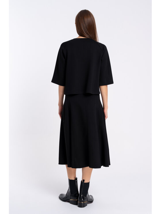 CLICK CLICK Φούστα 50-727 Μαύρο Flare Fit