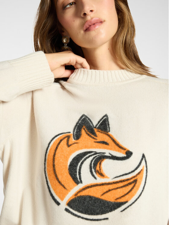Elena Mirò Elena Mirò Maglione M110Z000878N002 Crema Regular Fit