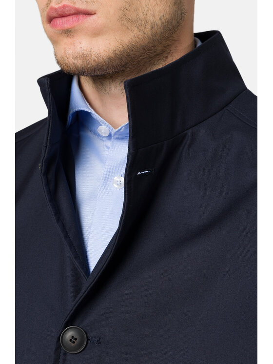 Lancerto Lancerto Płaszcz przejściowy Calvia PC131223000009 Granatowy Regular Fit