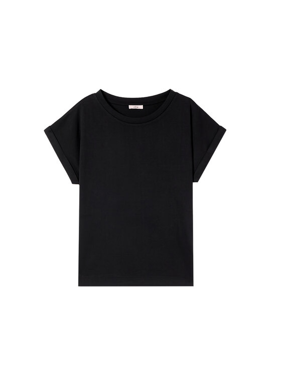 Oltre Oltre T-Shirt G305J104766N033 Czarny Regular Fit