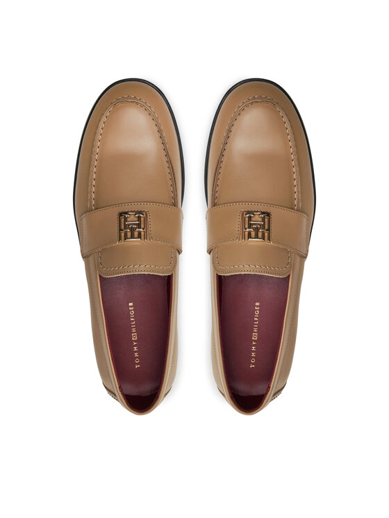 Tommy Hilfiger Tommy Hilfiger Сліпери Th Leather Classic Loafer FW0FW07961 Хакі
