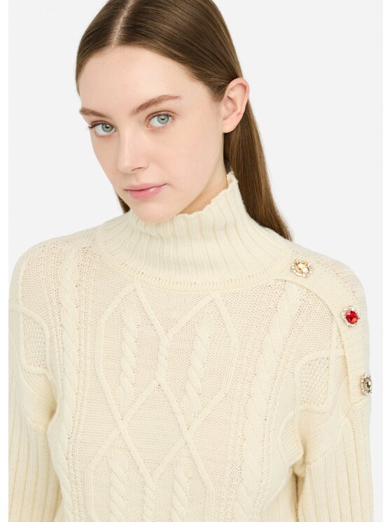 Liu Jo Liu Jo Maglione MF5425MS04020304 Beige Regular Fit