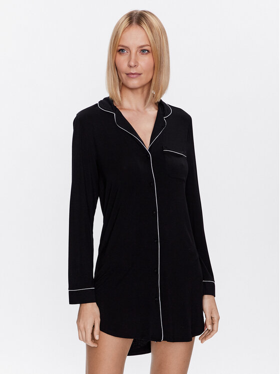 Hunkemöller Camicia da notte Shirtdress 201738 Nero Regular Fit, taglia : XL