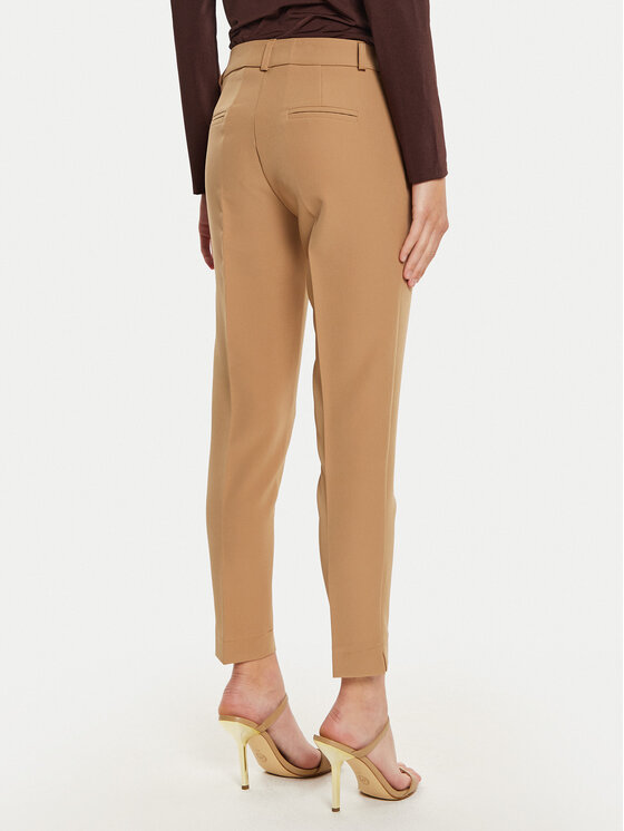 Maryley Maryley Hlače iz tkanine 24IB52Z/M19/43ER Rjava Regular Fit