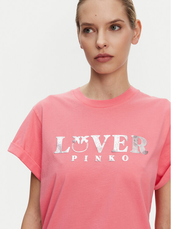 PINKO PINKO Tricou 104605 A2D1 N55 Roz Regular Fit