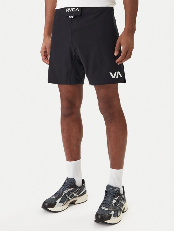 RVCA Szorty sportowe AVYWS00174 Czarny Regular Fit