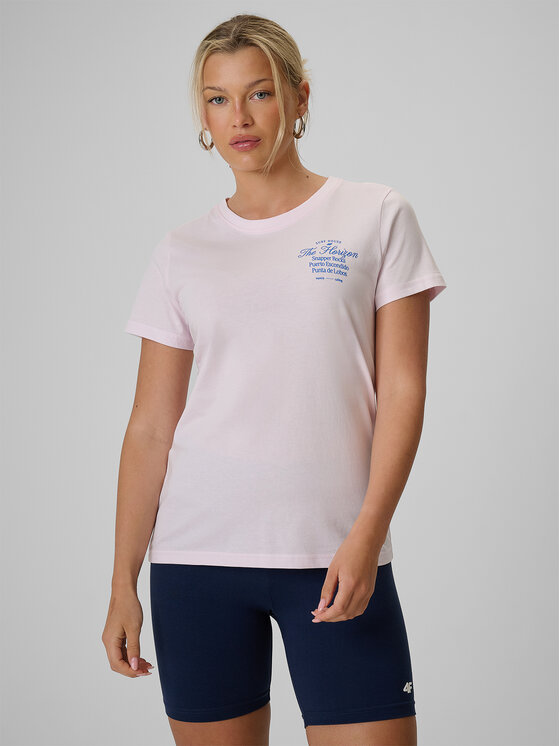 4F 4F T-Shirt COMMERCIAL Różowy jasny Regular Fit