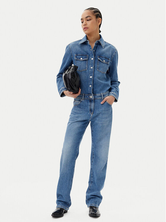PINKO PINKO Salopetă Tsavo Tuta 104897 Albastru Regular Fit