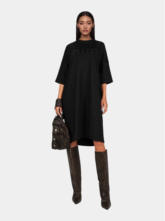 MADE BY SOCIETY MADE BY SOCIETY Sukienka koktajlowa SAKURA - D27834 Czarny Basic Fit