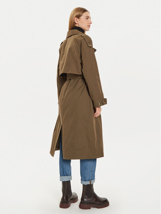 Pepe Jeans Pepe Jeans Tenchcoat Bianca PL402446 Grün Regular Fit