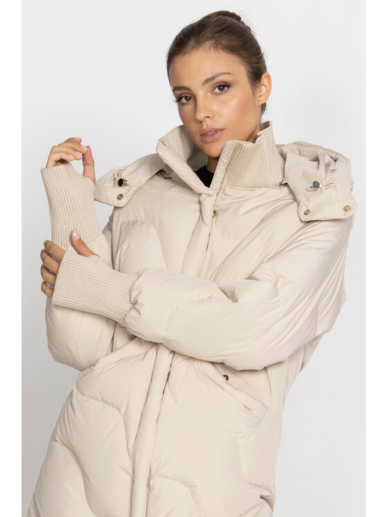 Deni Cler Milano Deni Cler Milano Kurtka zimowa T-DC-9054-D5-40-13-1 Beżowy Regular Fit