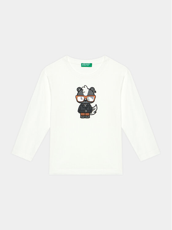 United Colors Of Benetton United Colors Of Benetton Blúzka 3YN4G10BW Biela Regular Fit