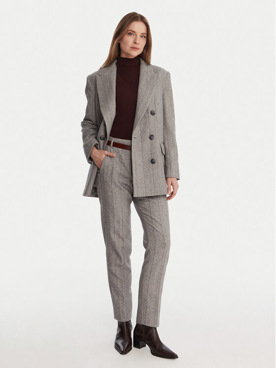 MAX&Co. MAX&Co. Bavlnené nohavice Svenzia 2526136094200 Sivá Slim Fit