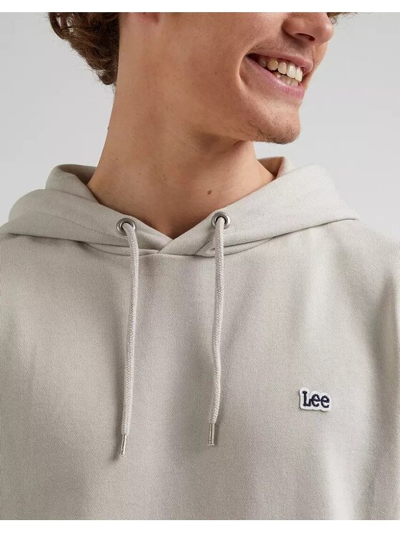 Lee Lee Felpa PLAIN HOODIE Grigio Regular Fit