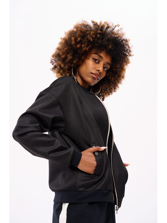 blue shadow blue shadow Kurtka bomber Mambo Czarny Regular Fit