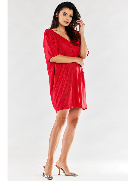 Awama Awama Abito da sera A557 Rosso Basic Fit