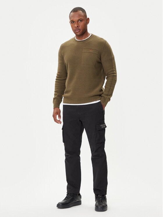 Aeronautica Militare Aeronautica Militare Džemper 252MA1586UL00904 Zelena Regular Fit