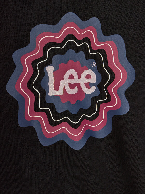 Lee Lee Pulóver Graphic Crew BB LEG5122 Fekete Regular Fit