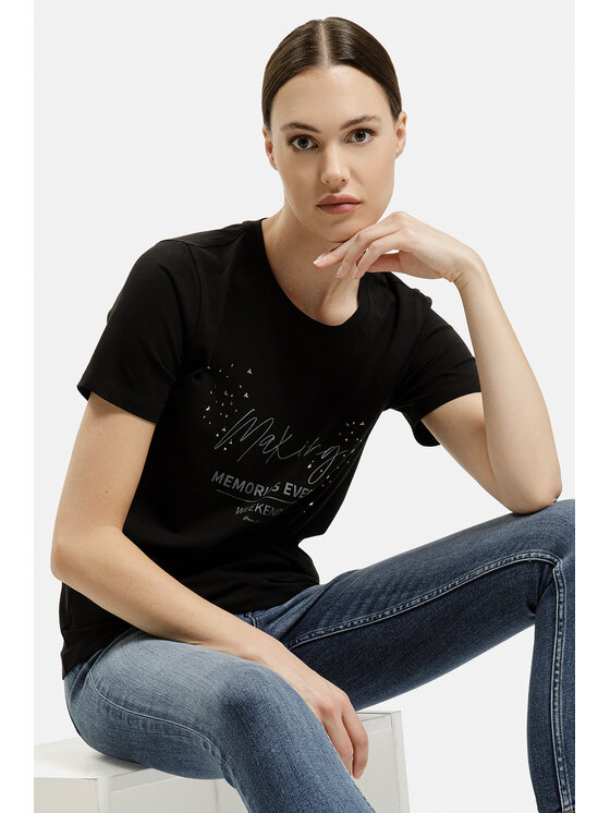 Cross Jeans Cross Jeans T-Shirt 56236-020 Czarny