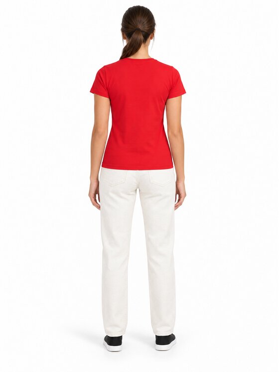 4F 4F T-Shirt 4FWAW26TTSHF3500-62S Červená Slim Fit