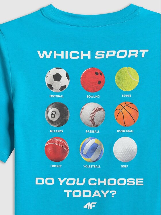 4F 4F T-shirt 4FJRSS26TTSHM3832-33S Blu Regular Fit