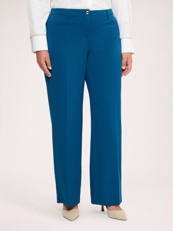 Fiorella Rubino Fiorella Rubino Pantaloni di tessuto P052L002438N034 Turchese Regular Fit