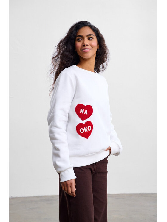 NAOKO NAOKO Bluza Fluffy Me Kremowy Reglan Fit