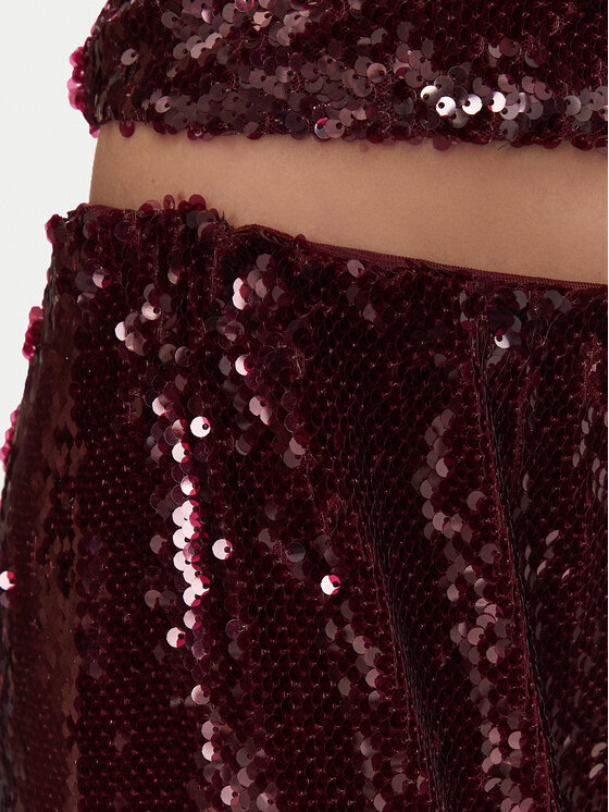 Haveone Haveone Hlače iz tkanine PGE-M236 Bordo rdeča Regular Fit