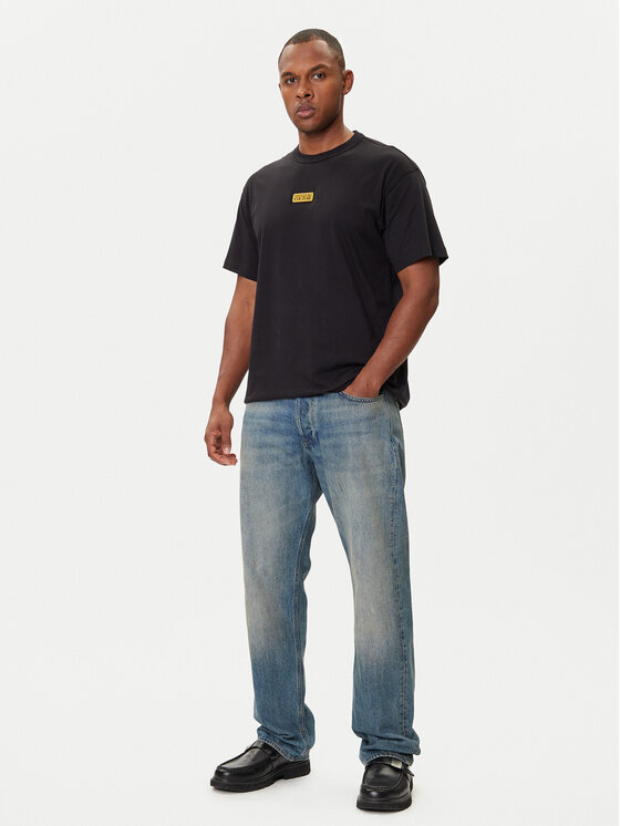 Versace Jeans Couture Versace Jeans Couture Marškinėliai 79GAHT08 CJ00T Juoda Regular Fit