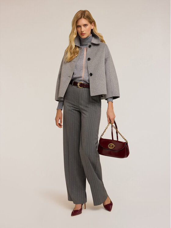 Motivi Motivi Cappotto R245W000147N013 Grigio Regular Fit