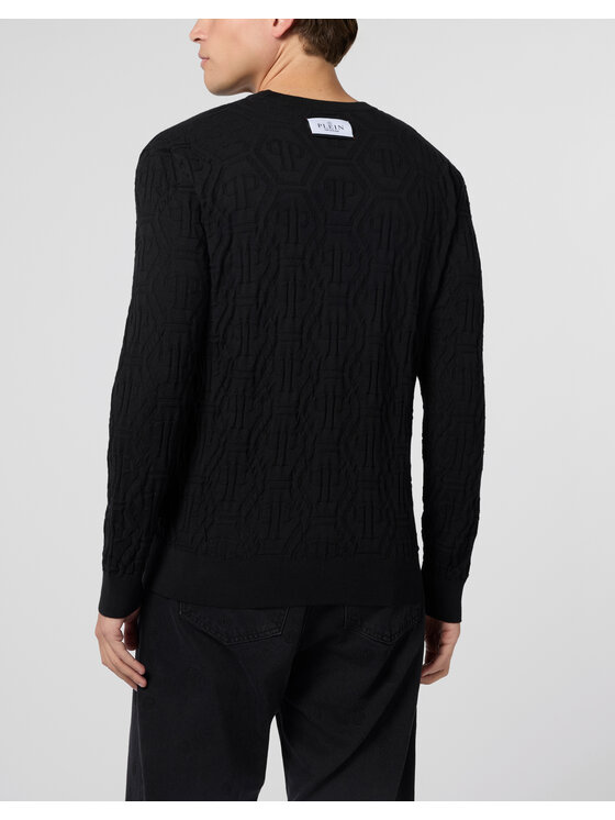PHILIPP PLEIN PHILIPP PLEIN Sweter 29913 Czarny Regular Fit