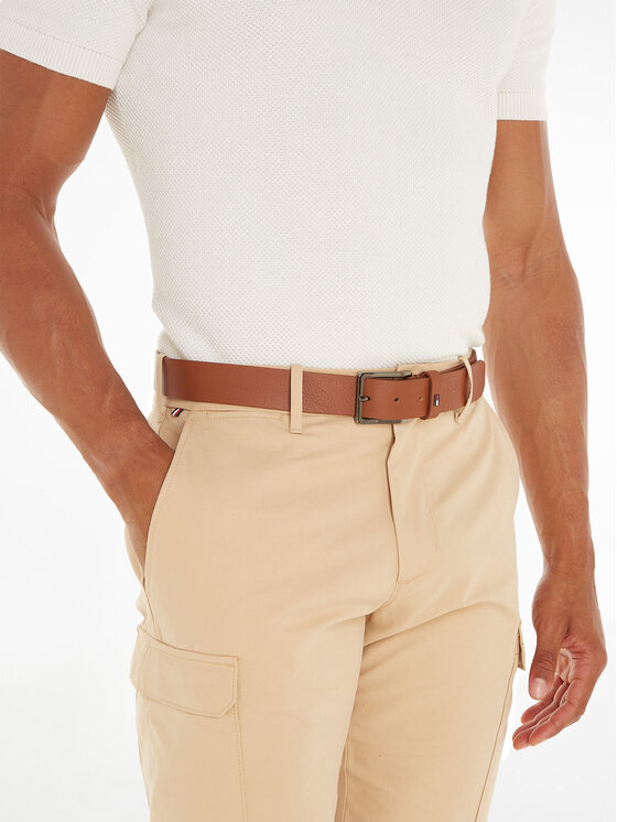 Tommy Hilfiger Tommy Hilfiger Ζώνη Ανδρική Oliver 3.5 Ext AM0AM12298 Καφέ