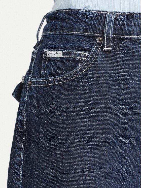 Guess Jeans Guess Jeans Jeansy W6YA01 D1178 Granatowy Wide Leg