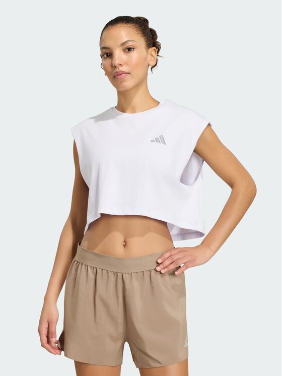 adidas adidas Koszulka techniczna 158801 Fioletowy Loose Fit