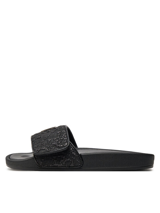 Guess Sandale FLGCAA ELE19 Noire - Mules Femme Talon Plat Bout Ouvert