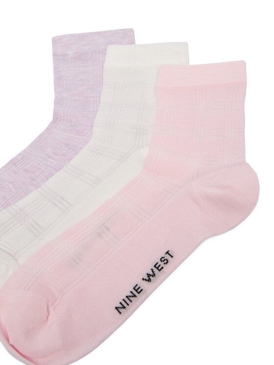 Nine West Nine West Krátké ponožky CEO_BR_NW_25079_W_AW25 (3 PACK) Růžová