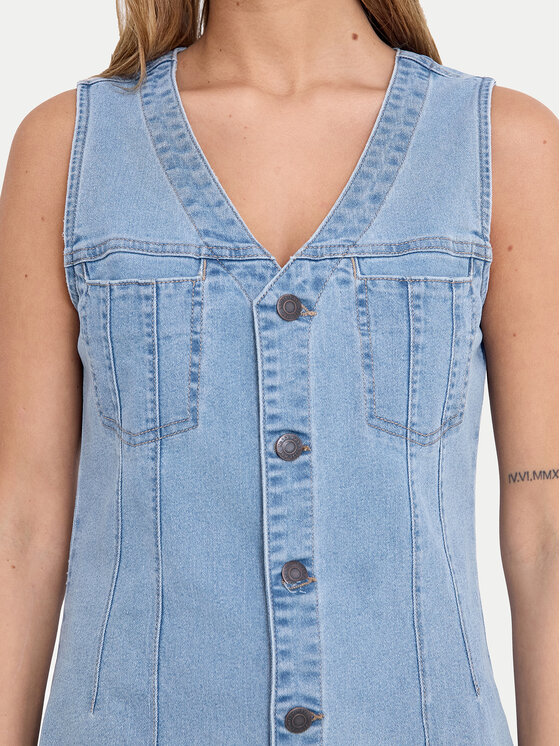 Noisy May Noisy May Džinsinė suknelė Rikka 27033695 Mėlyna Slim Fit